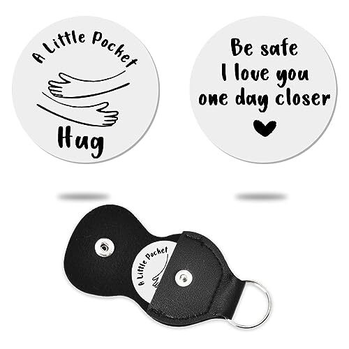 Pocket Hug Token Keychain Coin Gifts for Women Men Boys Girls Friends Be Safe