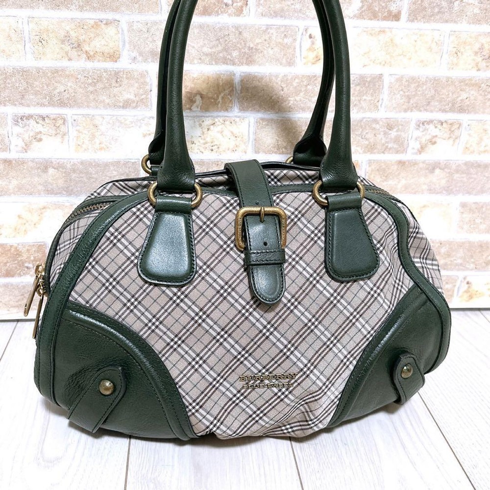 Bolso de mano Burberry Blue Label de lona verde
