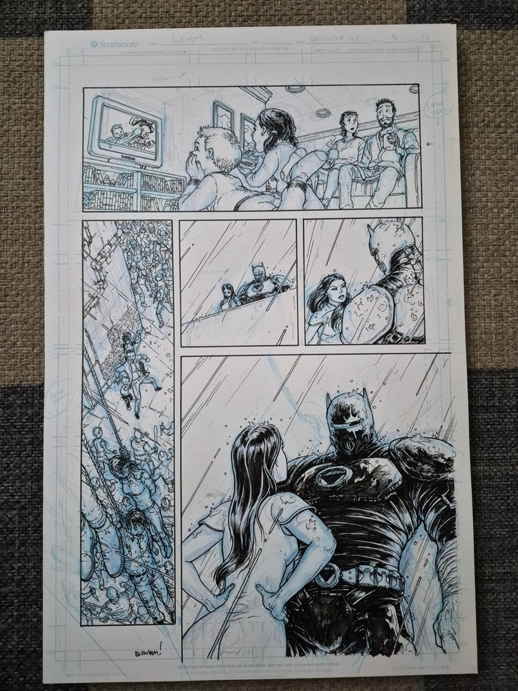 Batman Inc 9 Page 13 By Chris Burham & Grant Morisson Original Comic Art Page DC