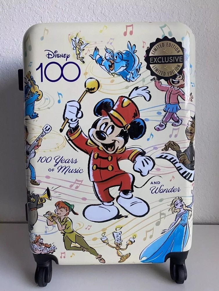 Disney Limited Edition 100 Years Music & Wonder 24 Inch Suitcase Spinner by Bioworld  