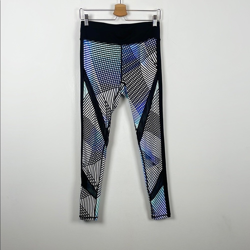 Tail Activewear Mesh In-lay  Geometric Patterned Straight Leg Women's M Leggings