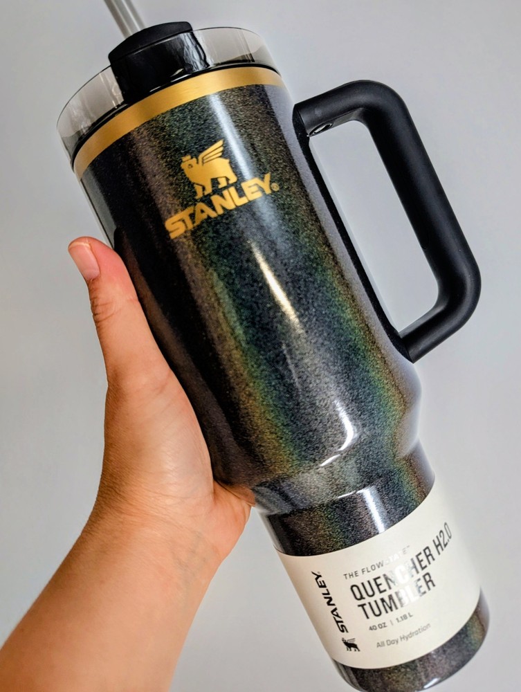 New Stanley cup Tumbler Black Fairy Dust 40 oz black glitter