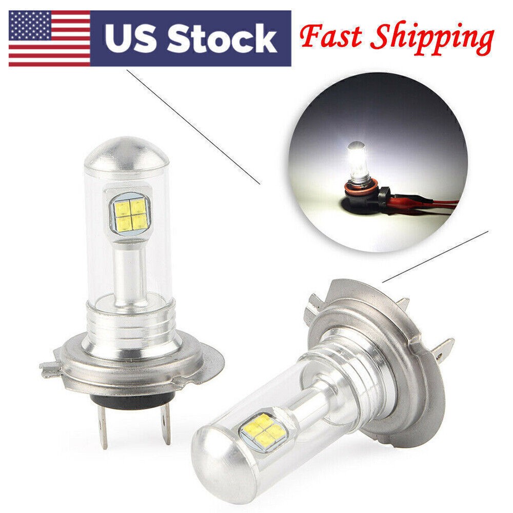LED Headlight Fog Reading Signal Light Lamps Kits Bulb 6000K Super White 80W H7