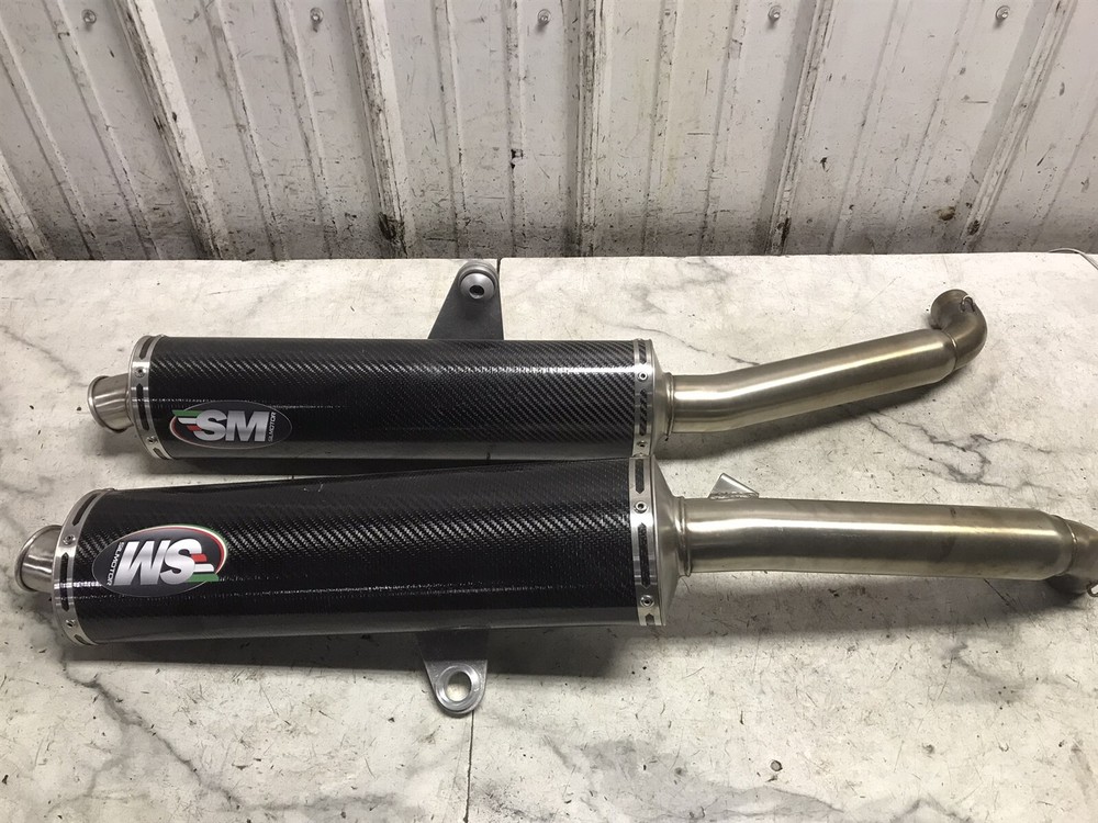 05 Ducati ST3 ST 3 Sport SM Silmotor carbon fiber tail pipe muffler exhausts