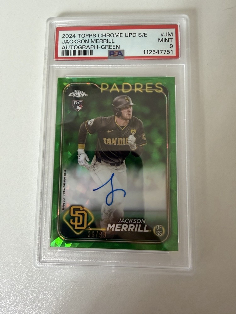 2024 Topps Chrome Update Series Sapphire Edition Jackson Merrill Green /99