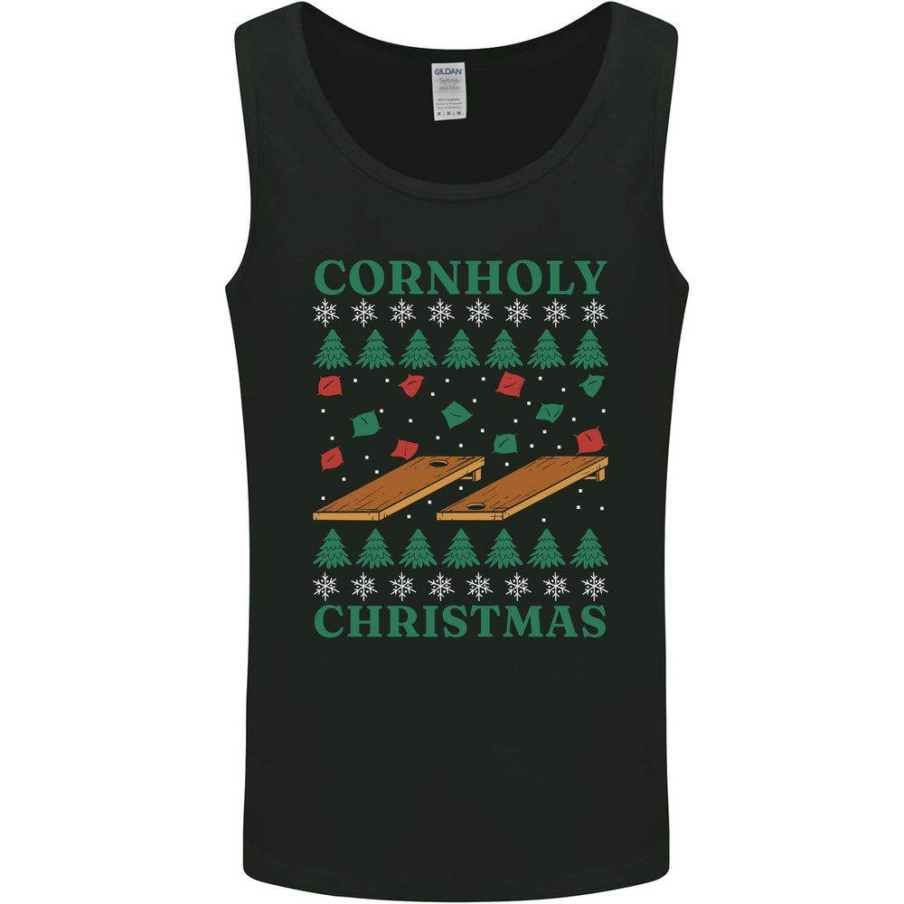 Xmas Cornhole Santa Holiday Vest Tank Top for Men