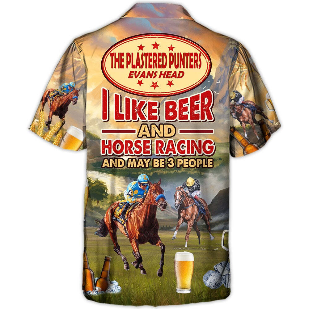 I Like People Mornings My Horse   Hawaiian Shirt