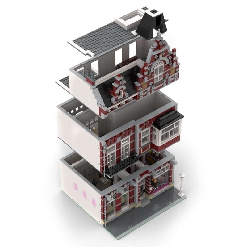 MOC-100704 Dutch Pastry Shop Dessert Street Modular Building Set 3419 Pcs