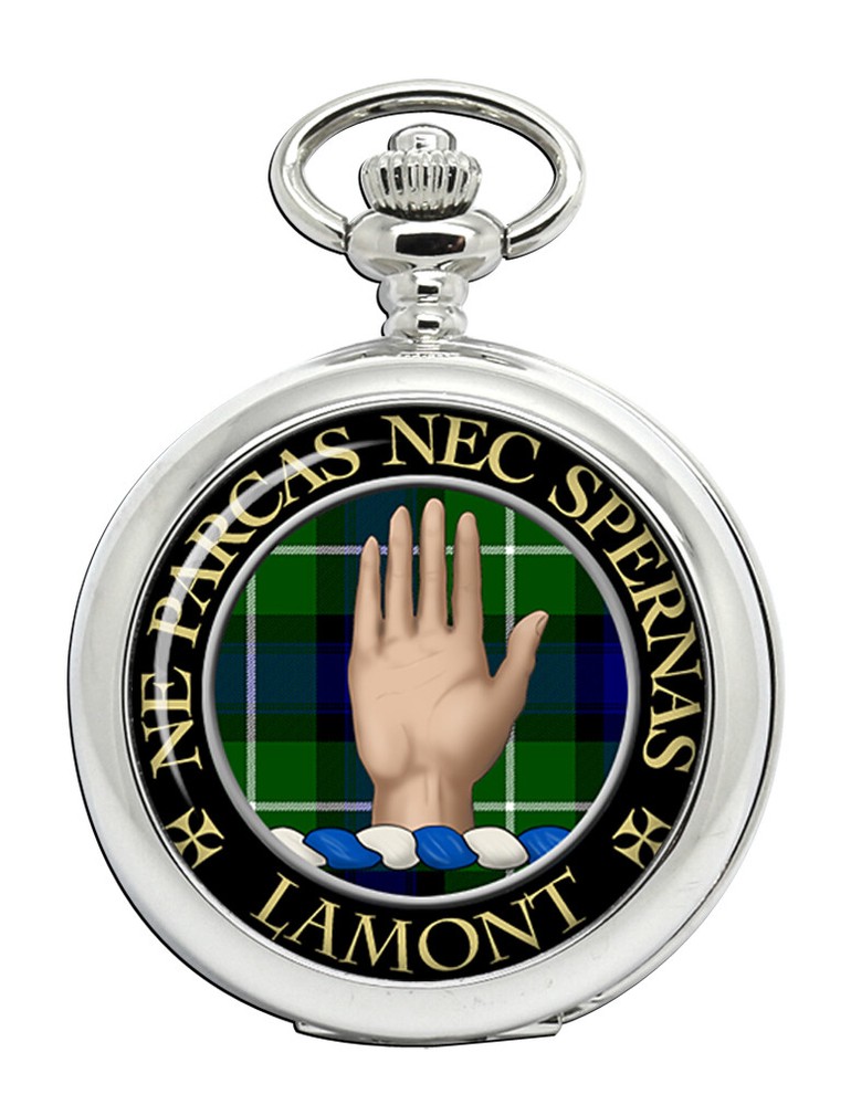 Lamont Clan Engraved Scottish Heritage Pocket Watch  