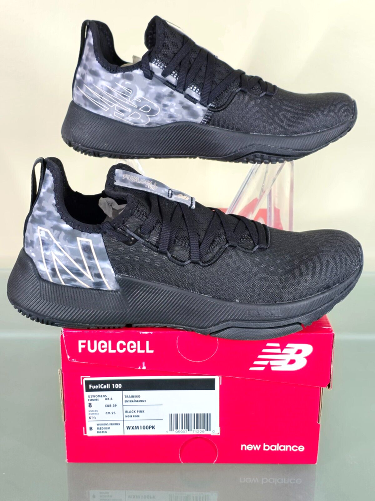 NEW BALANCE Full Cell 100 Black Running Sneaker Shoes WXM100PK Womens Size 8