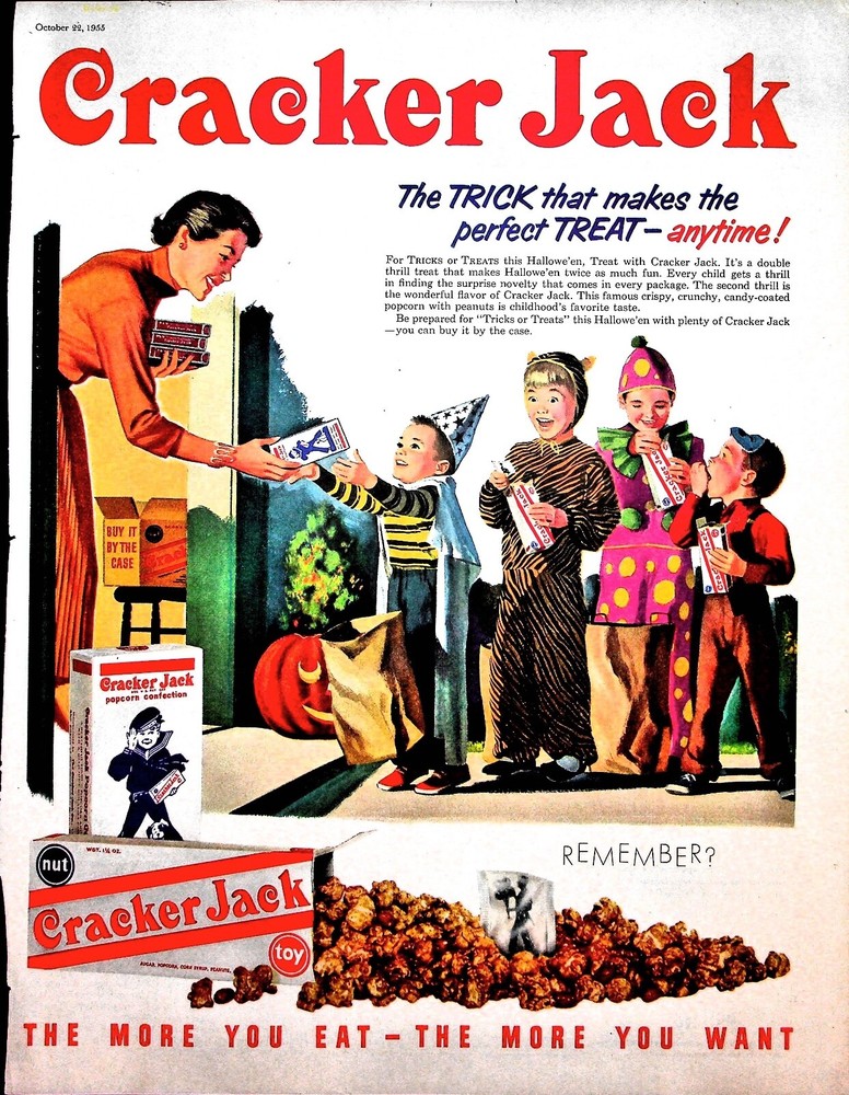 Original 1955 Cracker Jack Ad: The trick that makes a perfect treat!