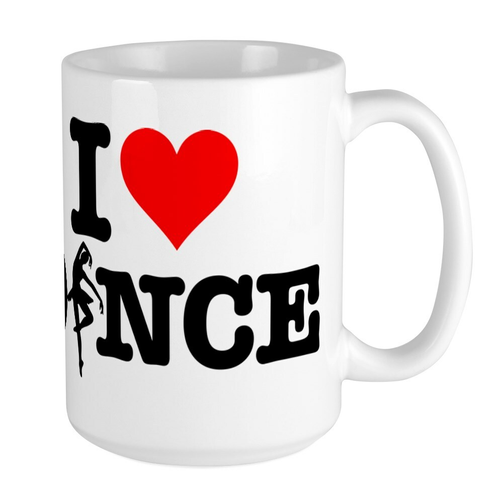 CafePress I Heart Dance Coffee Mug, Large 15 oz. White Coffee Cup (19905216)