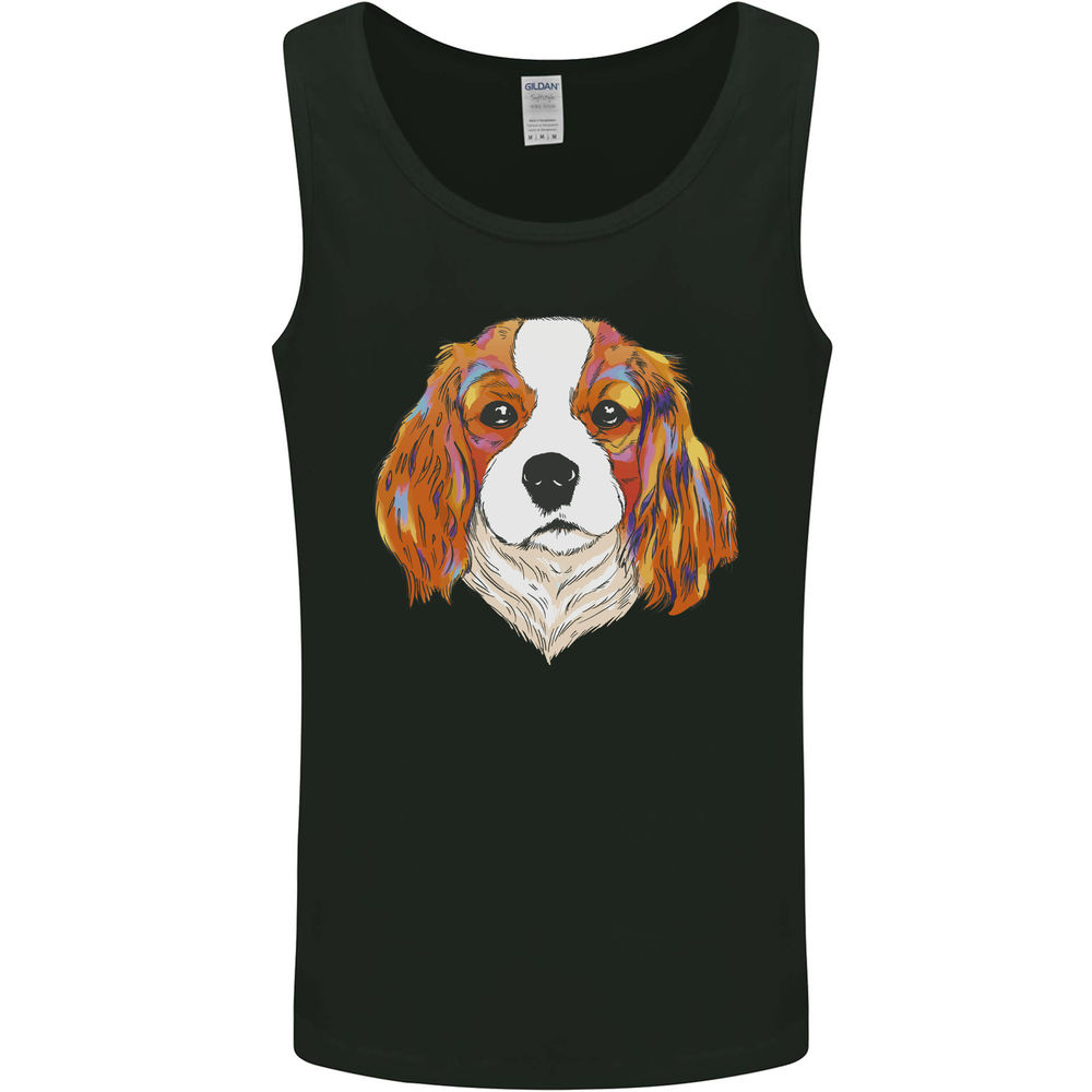A Colourful King Charles Spaniel Dog Mens Vest Tank Top