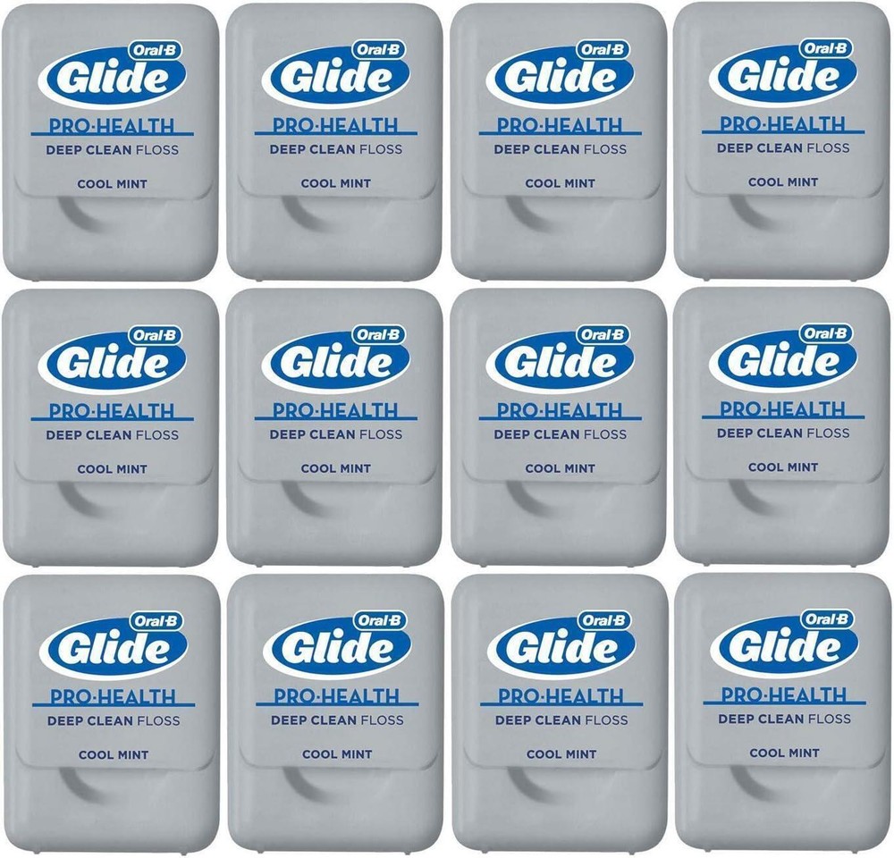 Glide Deep Clean Cool Mint Dental Floss 43.7 Yards 12-Pack