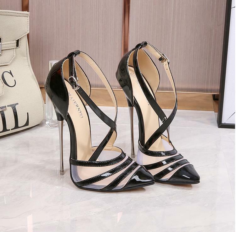 Women's 16cm Pointed Stiletto Heel Strappy Sandals Clubwear Pumps