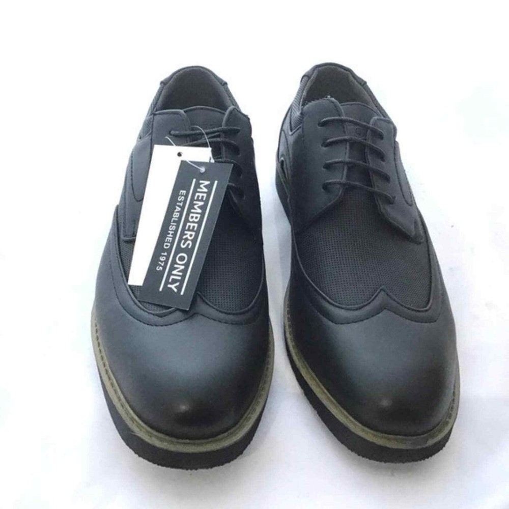 Members Only Wing Tip Oxford Shoes Men's Size 12 M Bedford01 M-5079 Black-image