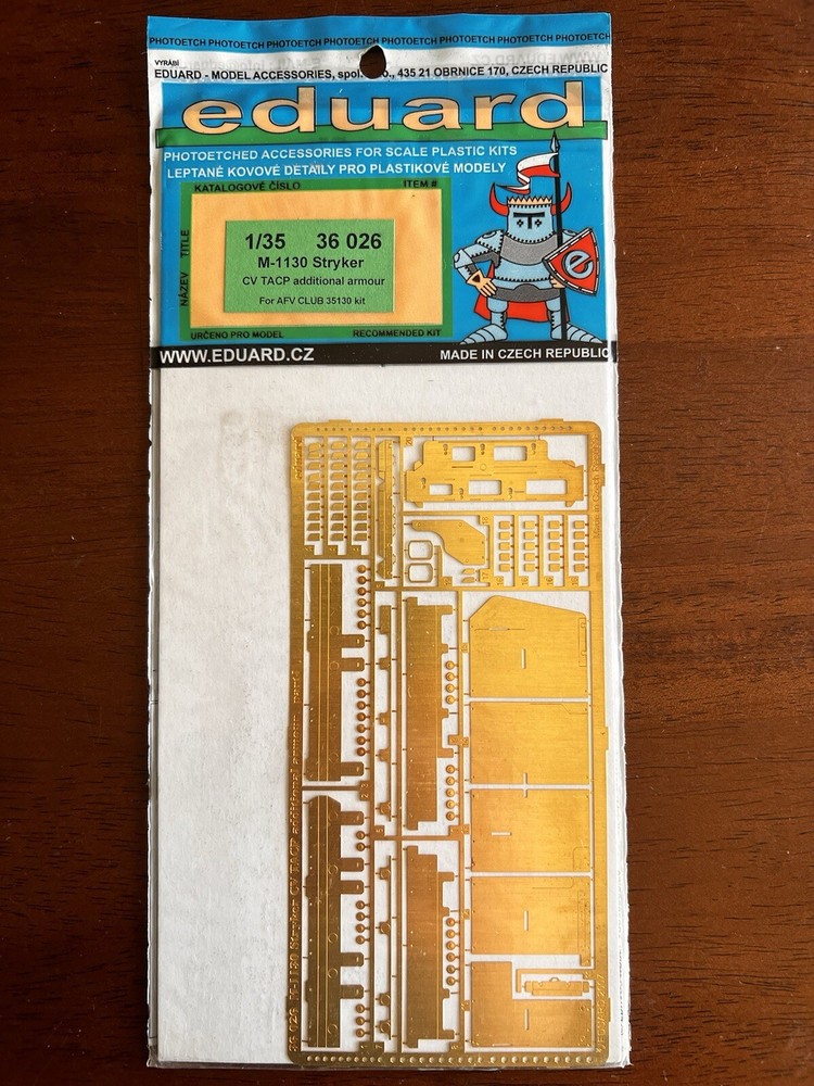 Eduard 36026 M-1130 Stryker CV TACP Photo Etch Set for AFV CLUB 35130 Kit 1/35