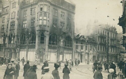 Postcard Berlin fire around 1910 (No. 802)