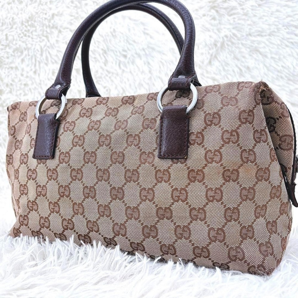 Gucci GG Supreme Mini Boston Bag in Canvas Pre-Owned