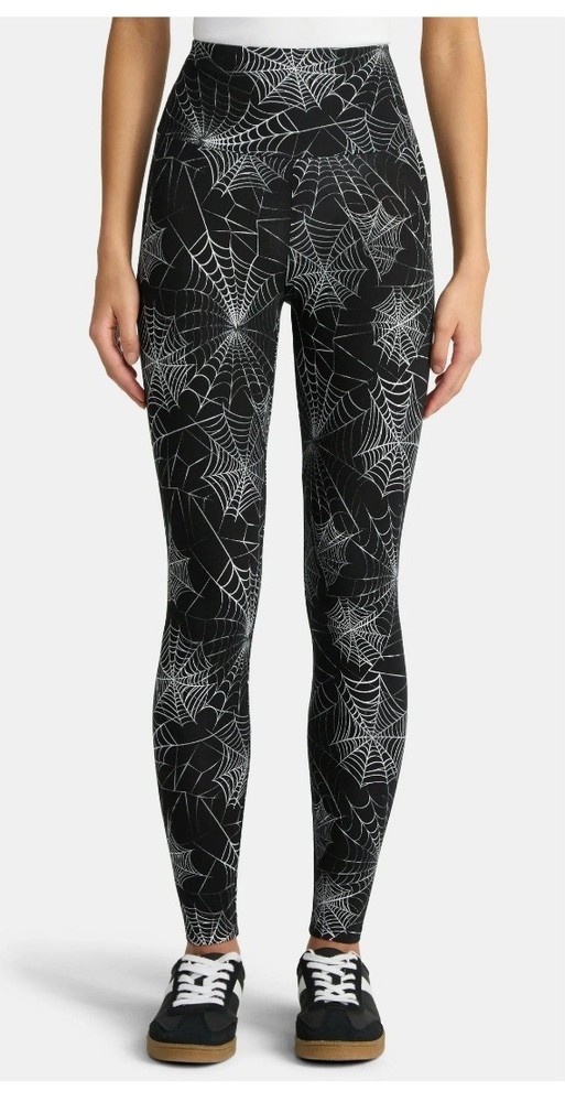 New No Boundaries High-Rise Ankle Leggings Spiderweb Size M(8-10)