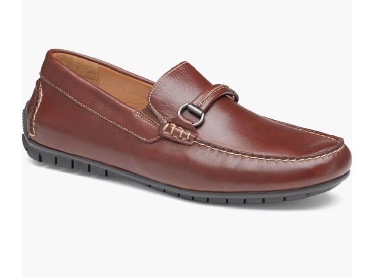 Johnston Murphy Cort Bit Loafer Mens Tan Leather Slip On Shoes Size 10.5 M