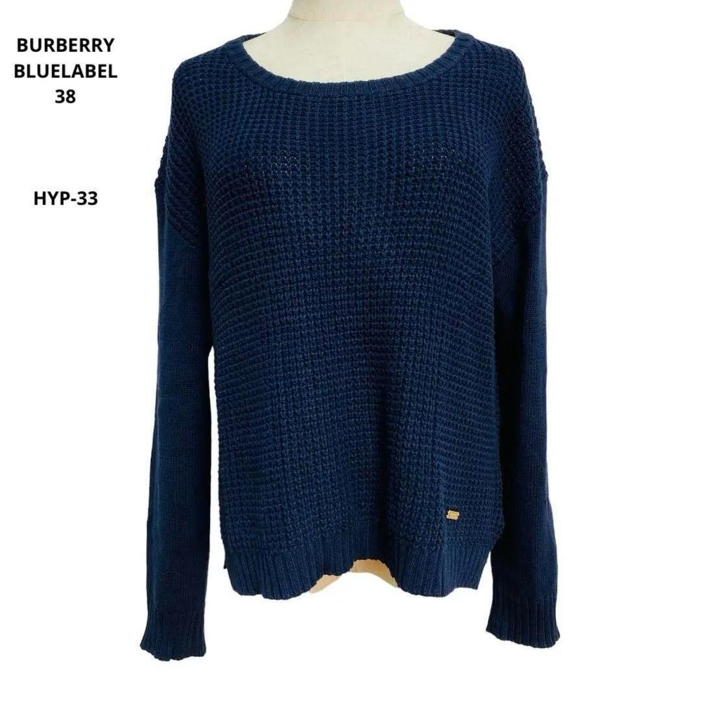 Burberry Blue Label Navy Sweater Size 38 Rare Stylish HYP-33 New