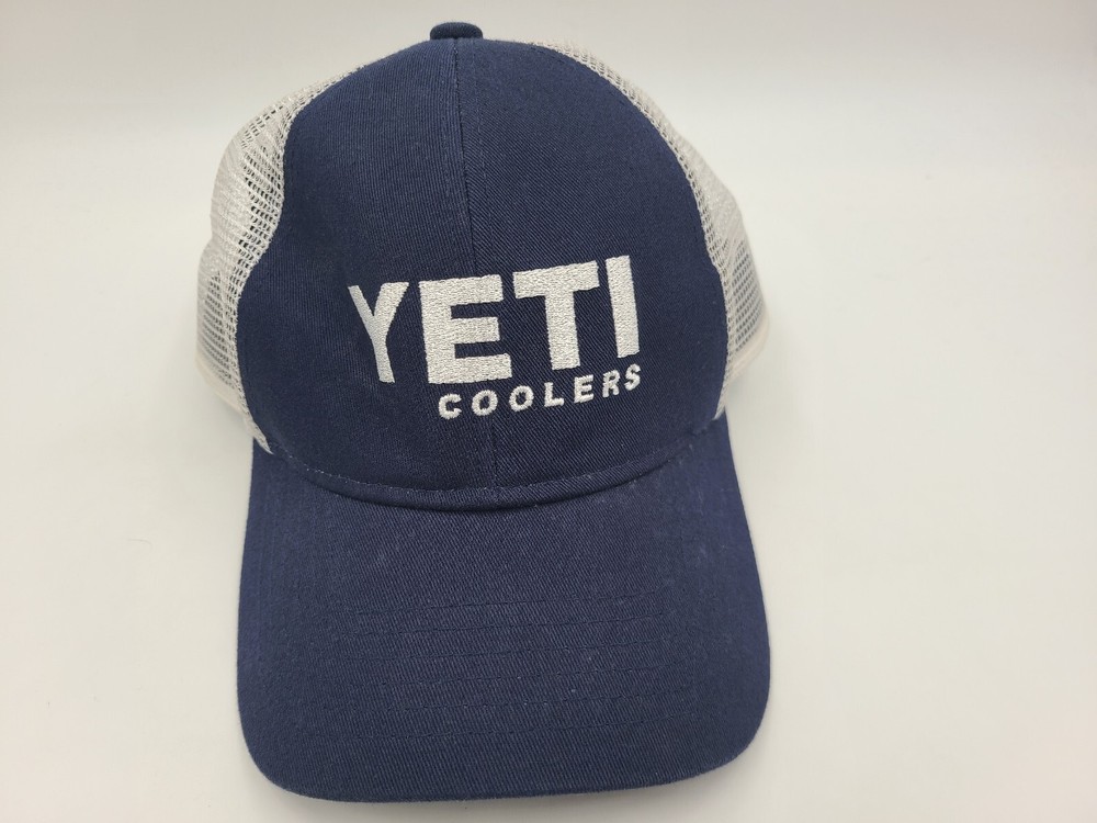 Yeti Coolers Mesh Trucker Snapback Hat Cap Dad Mom Men Women Father Blue White