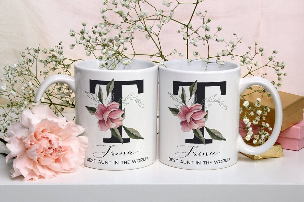 Best Aunt In The World Mug Personalized Gift For Aunt Personalized Aunt Mug Aunt