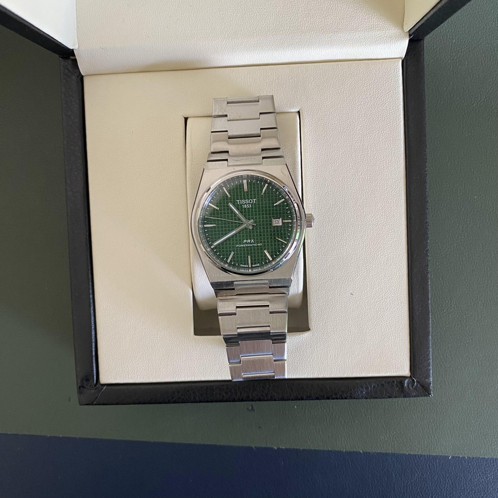 New Tissot PRX Powermatic 80 Blue Dial Stainless Steel Watch T1374071135100