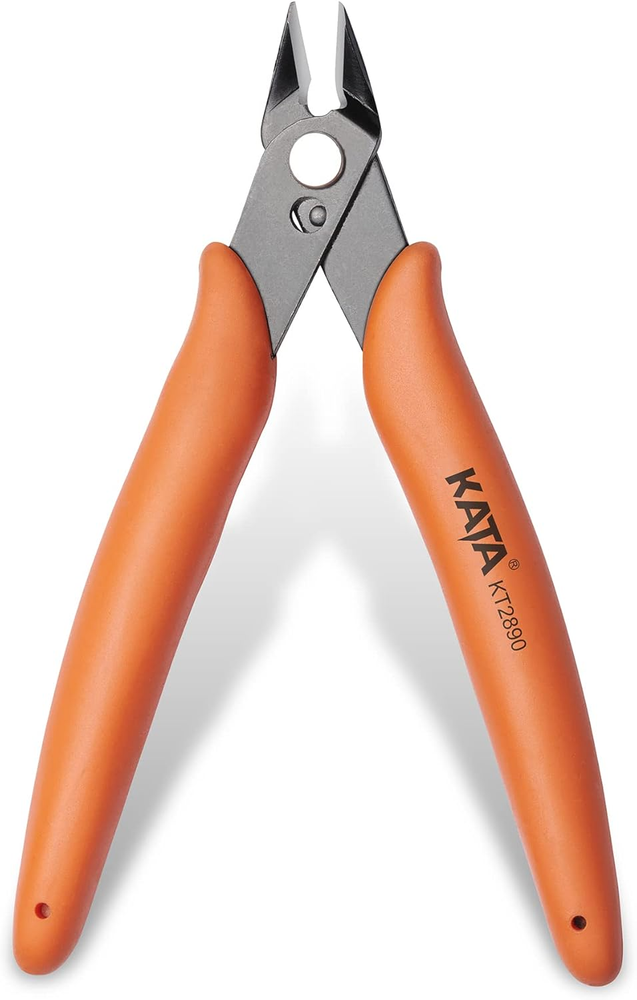 KATA 5 Inch Wire Cutters, Mini Flush Cut Wire Cutter Pliers, Precision Micro Cut
