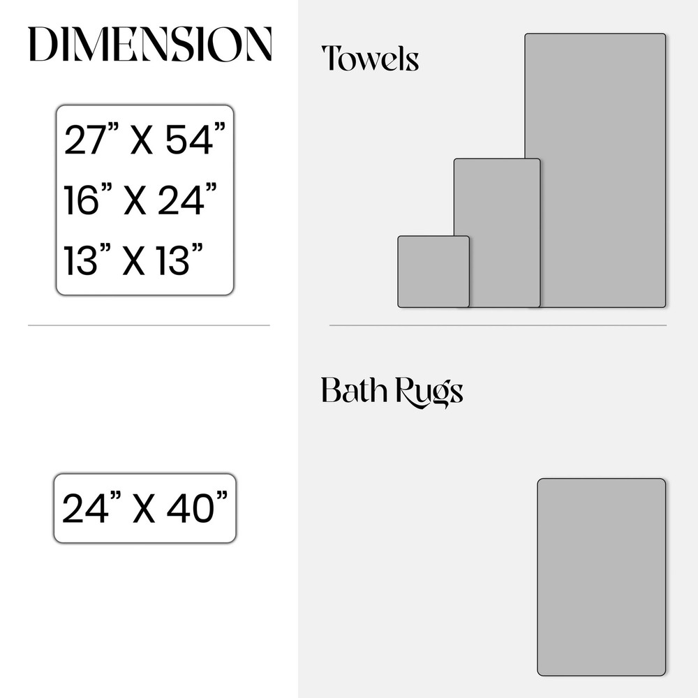 Classy Home Weavers 6-Piece Cotton Bath Mat and Towel Set  