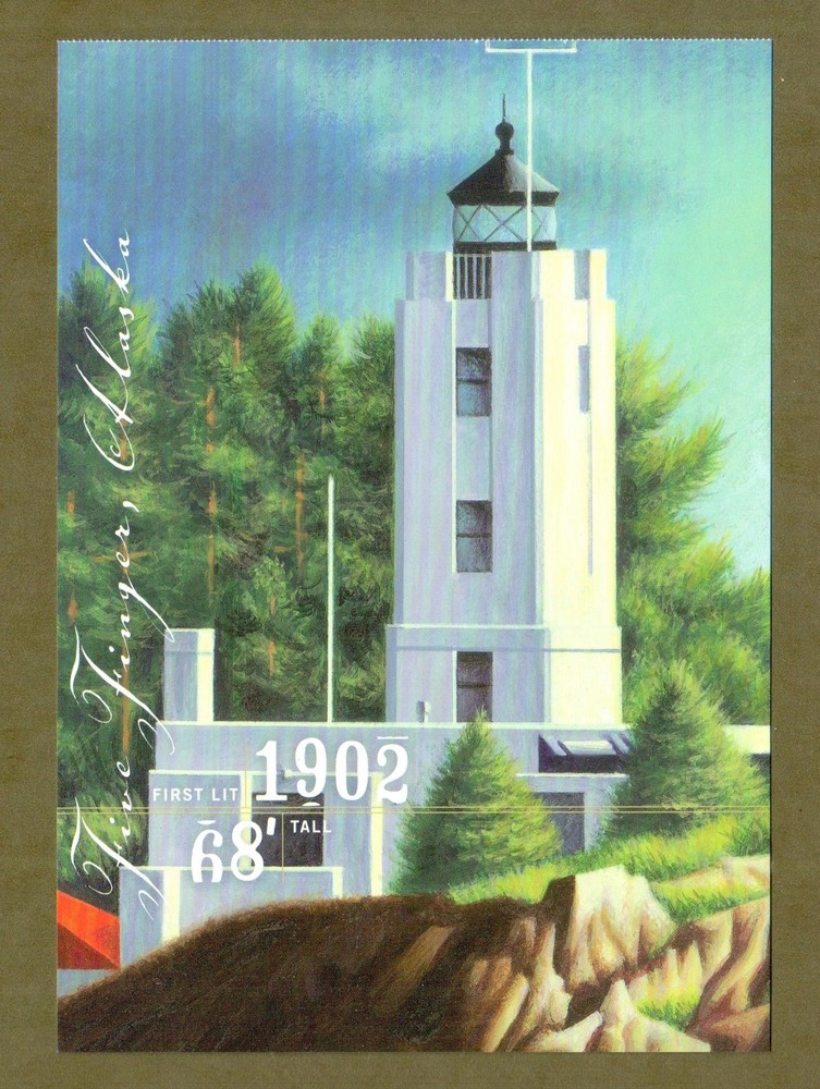 Lighthouse Five Finger, Alaska Pacific Coast Postcard Pre-Stamped Unposted