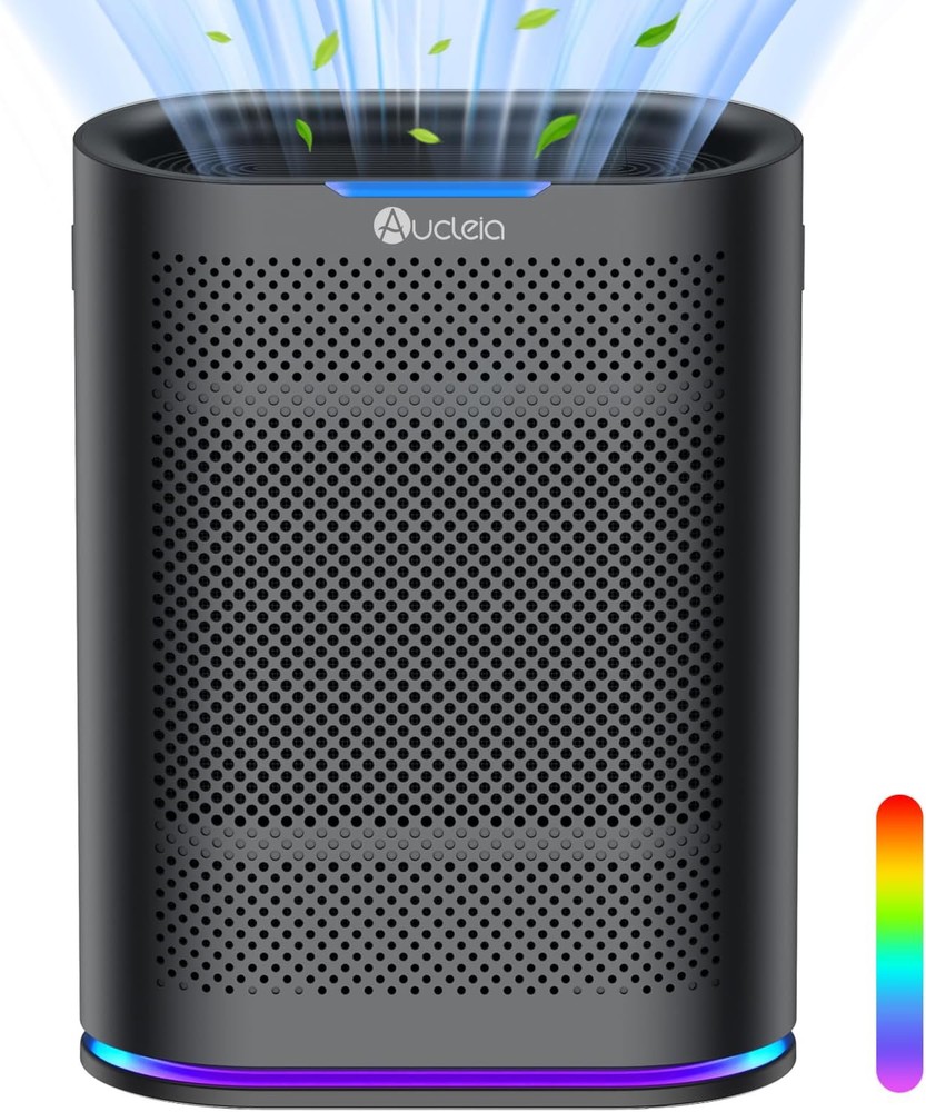 Air Purifiers for Home Large Room Cover 2,100 Ft²,Home Purifier Black
