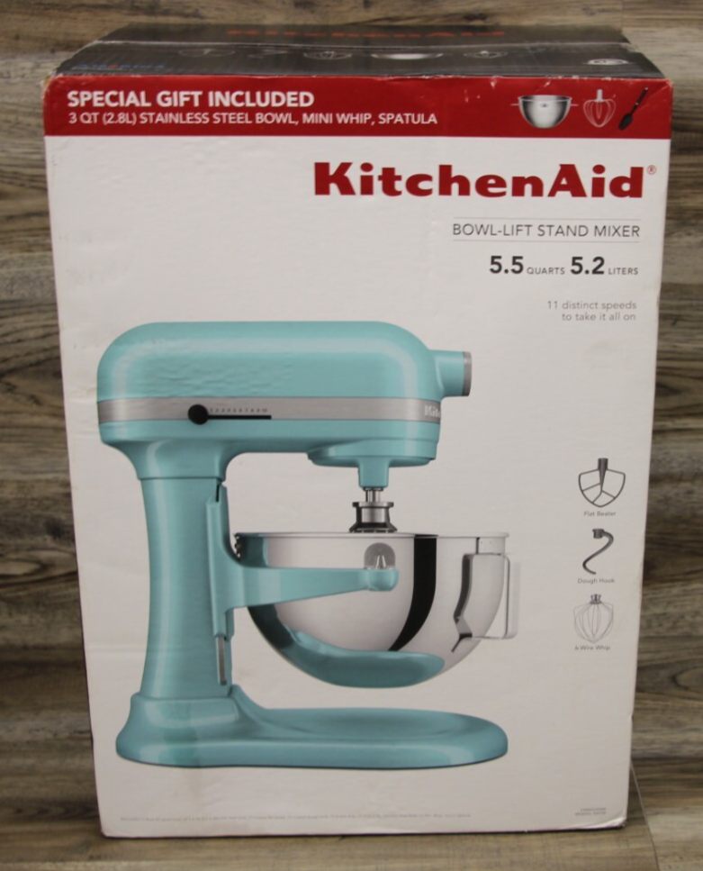 KitchenAid 5.5 Qt Bowl-Lift Stand Mixer KSM55SJSXMI in Mineral Water Color