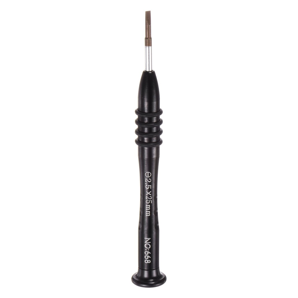 2.5mm Precision Magnetic Slotted Screwdriver with Aluminum Handle, Black