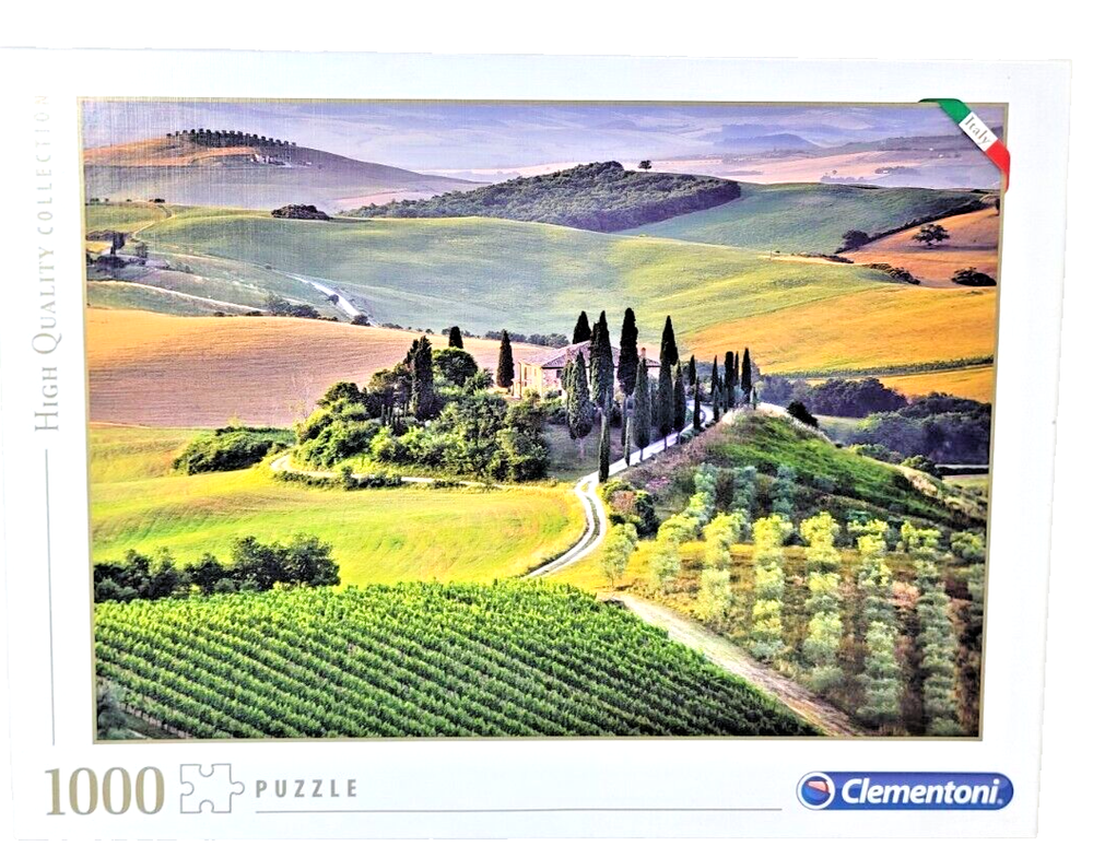 TUSCANY ~ 1000 PC. BEAUTIFUL PUZZLE CLEMENTONI, ITALY~ EUC Linen Finish
