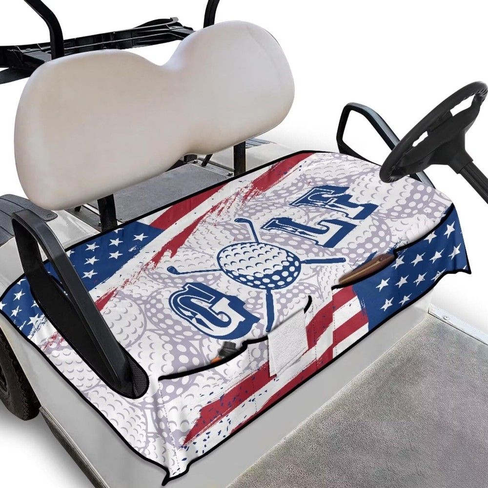 Breathable Towel-Design Universal Golf Cart Seat Covers for 2-Person Seats