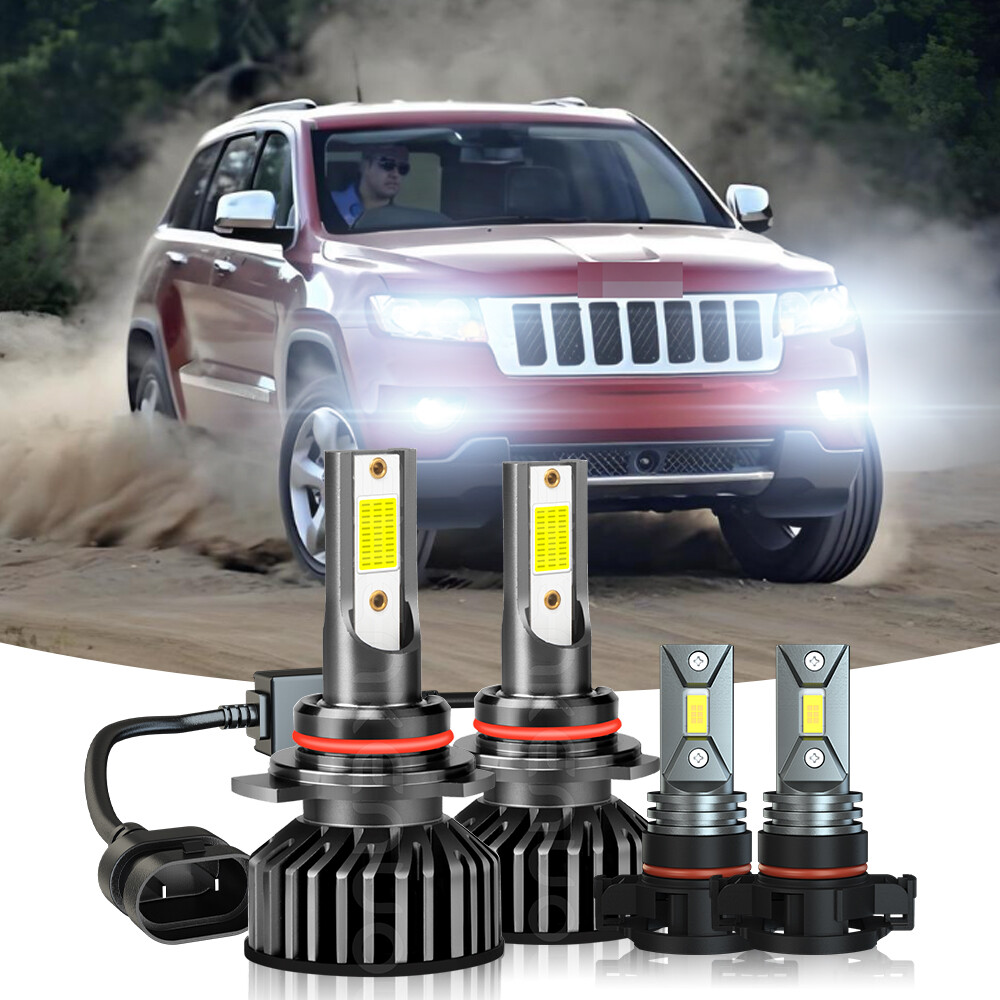 9012 5202 LED Bulb Kit for 2014-2015 Jeep Cherokee Headlights & Fog Lights