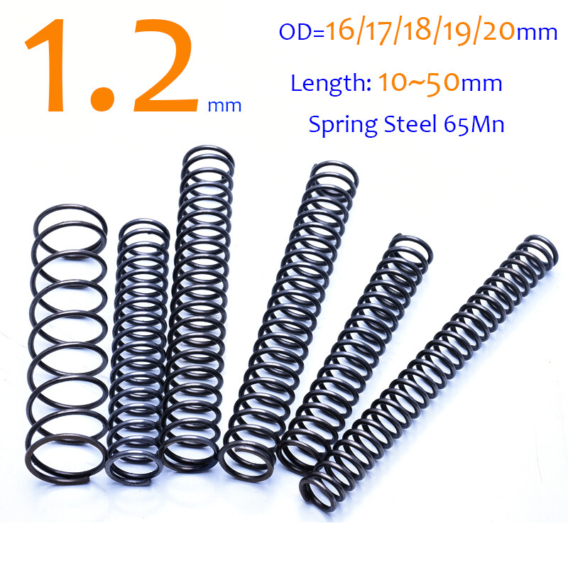 1.2mm Wire Dia 65Mn Steel Compression Spring OD 16-20mm Pressure Spring