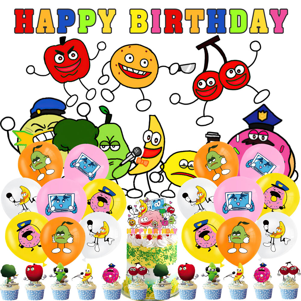 Shovelwares Brain Game Party Supplies Set Backdrop Balloons Cake Toppers