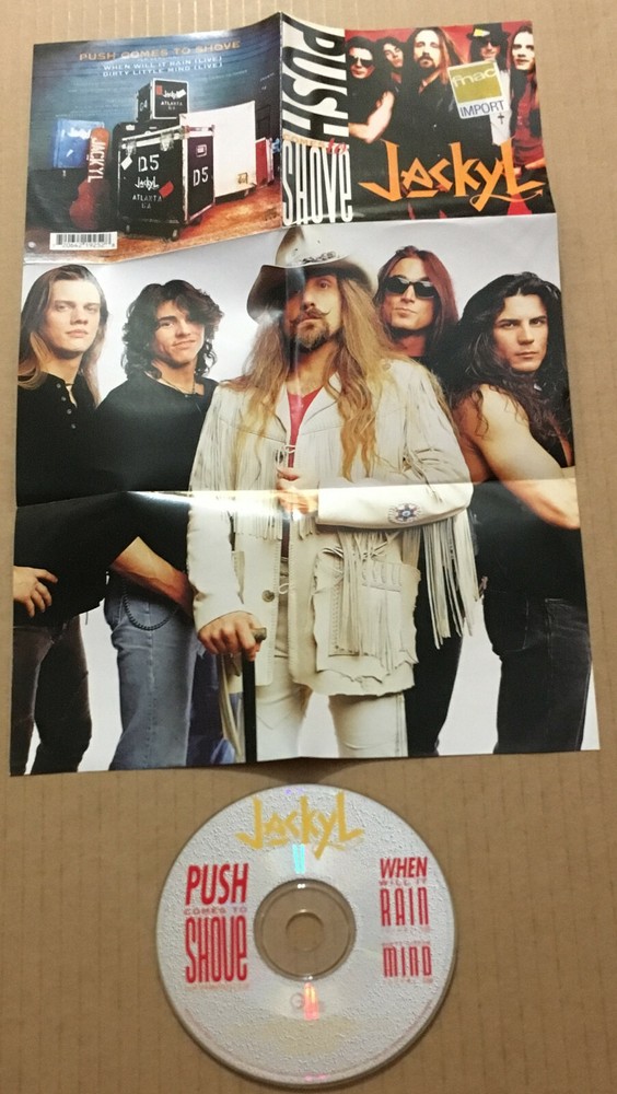 Jesse James Dupree JACKYL Push comes to shove w/ 2 LIVE TRX & POSTER CD Single