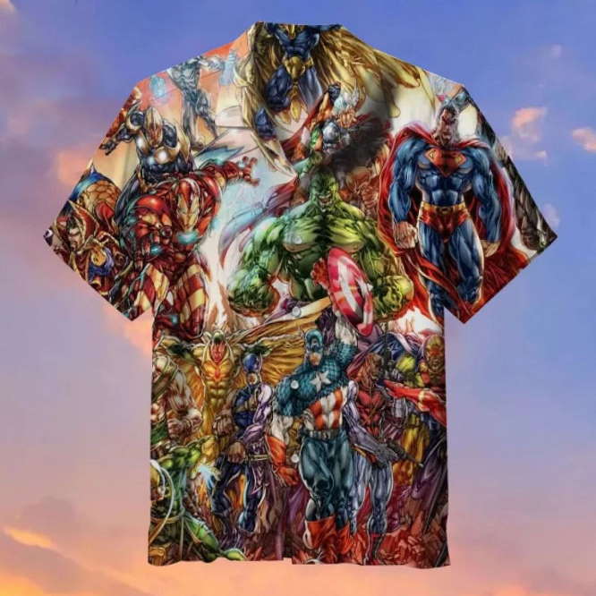 Marvel 038 DC hero Assemble 3D Printed Hawaiian Shirt