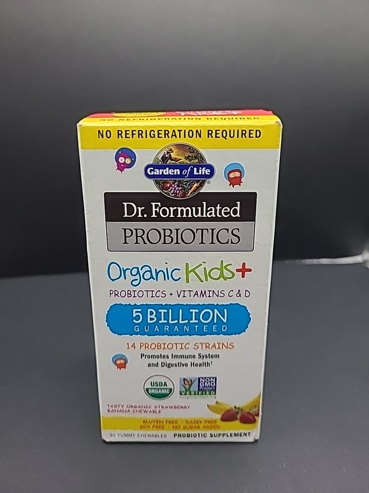 Garden of Life Dr. Formulated Probiotics Organic Kids+ - Strawberry Banana 30 Ct