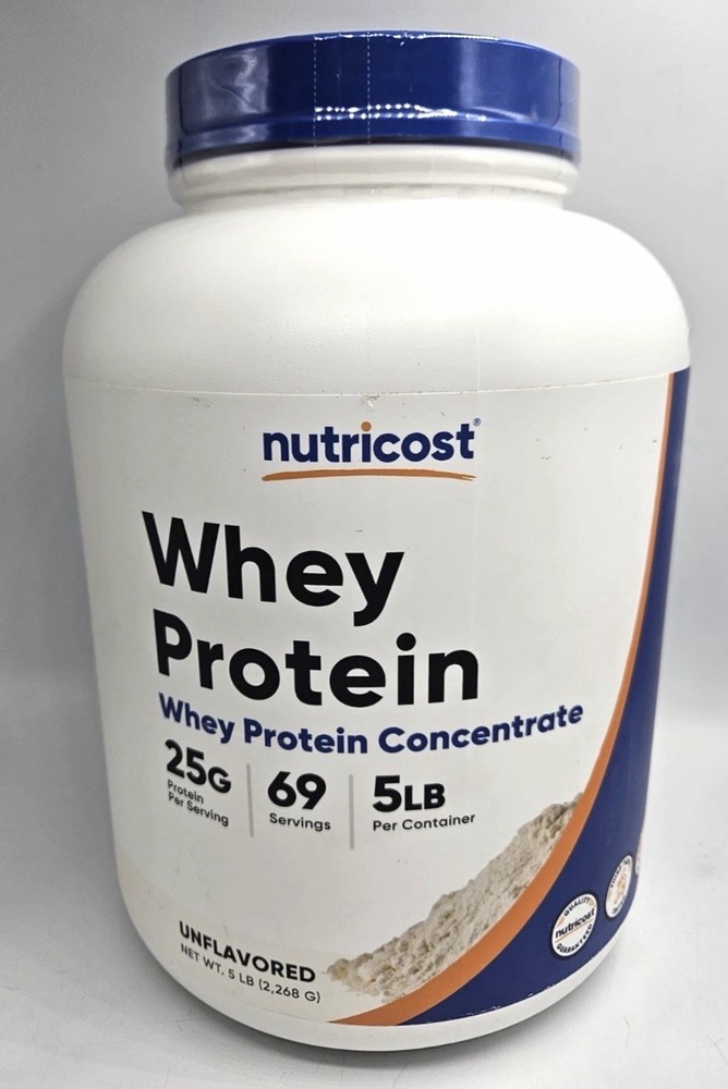 Nutricost Whey Protein Concentrate (Unflavored) 5LBS - Non-GMO Protein Powder