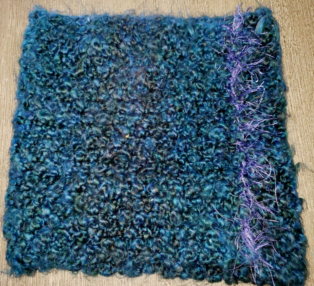 womens BLUE GREEN HAND KNIT NECK WARMER super soft! one size fits most