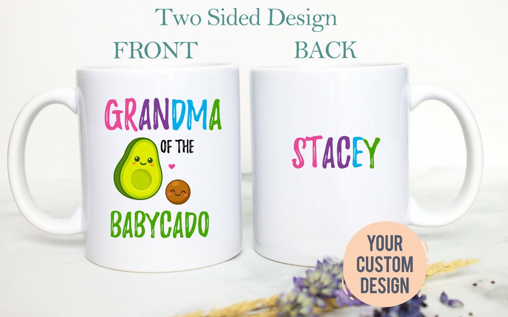 Grandma Of The Of The Baby Avocado Mug New Grandma Gift Baby Announcement Best