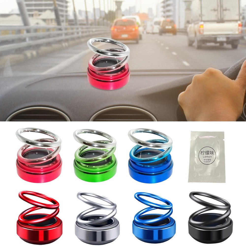 Solar Powered Car Dashboard Rotary Ornament Auto Air Purifier Fragrance Decor