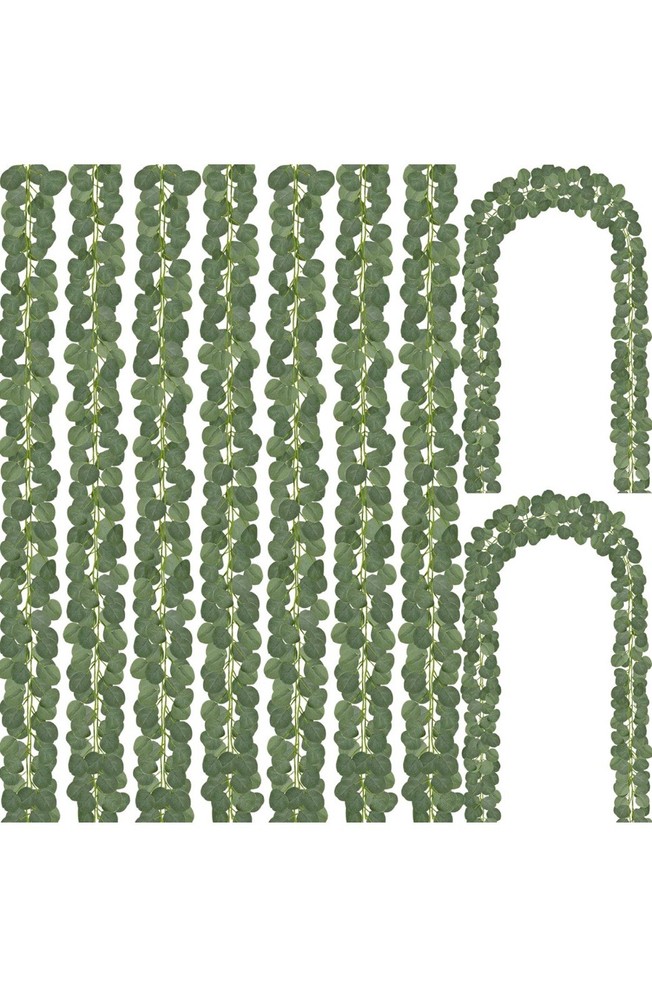 24 Pack Eucalyptus Garland Artificial Greenery Garland Faux Eucalyptus Leaves