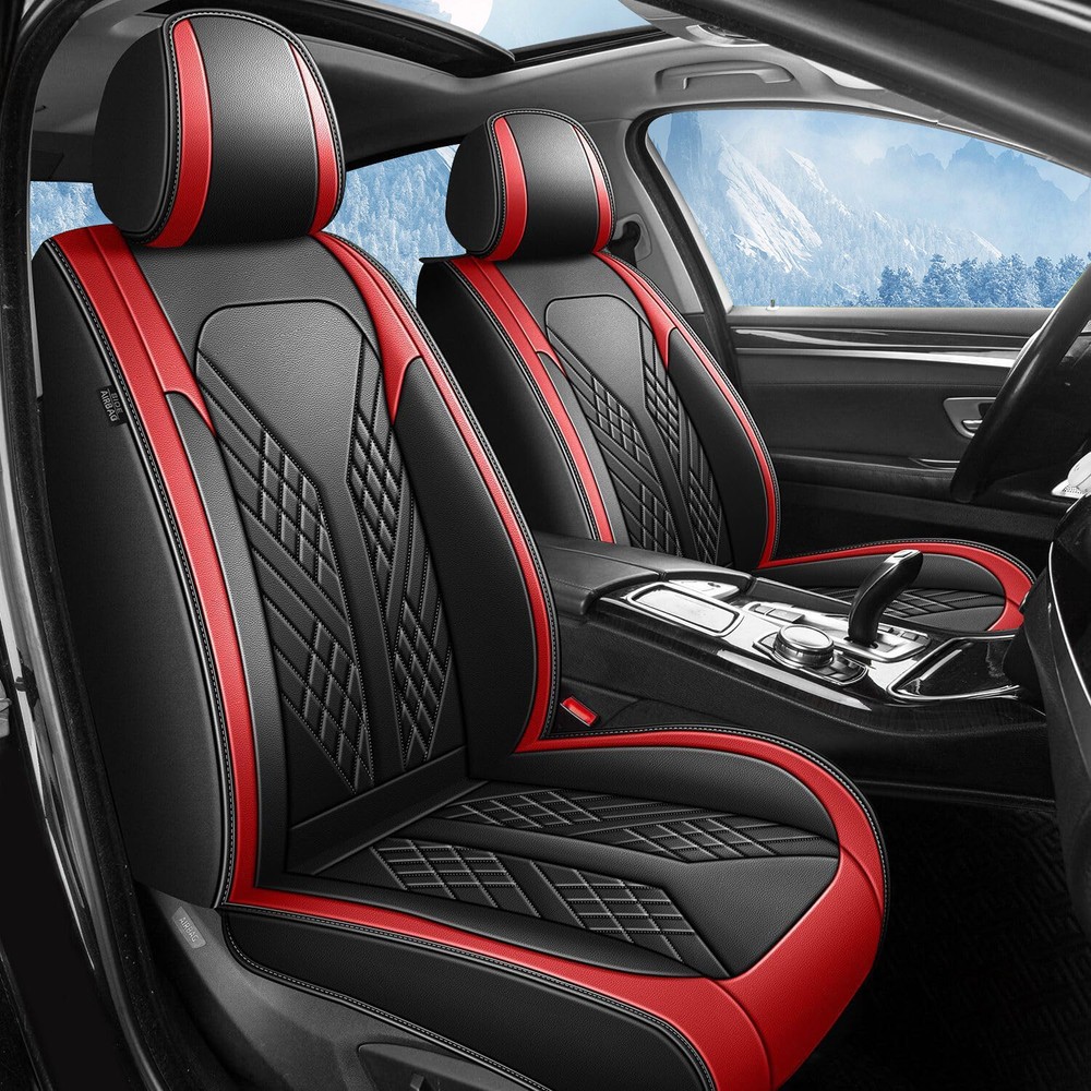 For Chevrolet Equinox 2011-2024  Front Rear PU Leather Car Seat Cover Protector