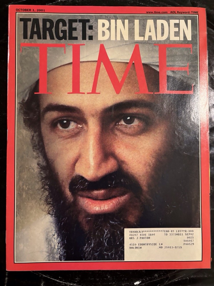 TIME Magazine TARGET Bin Laden October 1 2001